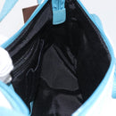 BALLY Shoulder Bag Canvas Baby Blue Silver Auth am11137A-21