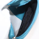 BALLY Shoulder Bag Canvas Baby Blue Silver Auth am11137A-25