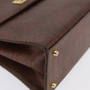 ETRO Paisley Hand Bag PVC Bordeaux Gold Auth am11139-10