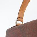 ETRO Paisley Hand Bag PVC Bordeaux Gold Auth am11139-15