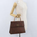 ETRO Paisley Hand Bag PVC Bordeaux Gold Auth am11139-24