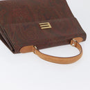 ETRO Paisley Hand Bag PVC Bordeaux Gold Auth am11139-6