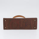 ETRO Paisley Hand Bag PVC Bordeaux Gold Auth am11139-9