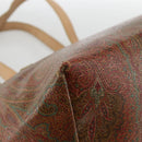 ETRO Paisley Tote Bag PVC Bordeaux Silver Auth am11145-13