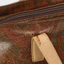 ETRO Paisley Tote Bag PVC Bordeaux Silver Auth am11145-15