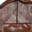 ETRO Paisley Tote Bag PVC Bordeaux Silver Auth am11145-18