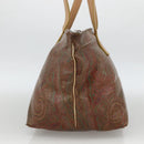 ETRO Paisley Tote Bag PVC Bordeaux Silver Auth am11145-4