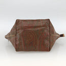ETRO Paisley Tote Bag PVC Bordeaux Silver Auth am11145-9