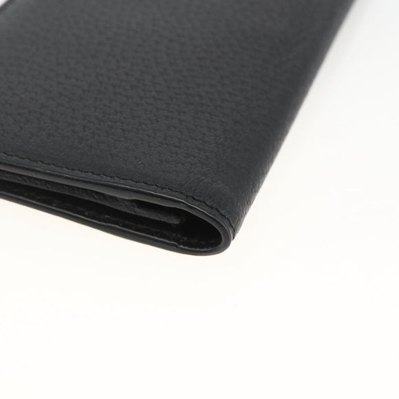 GUCCI GG Marmont Long Wallet Leather Black Gold 459133 Auth am11147A