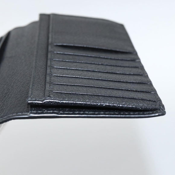 GUCCI GG Marmont Long Wallet Leather Black Gold 459133 Auth am11147A