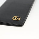 GUCCI GG Marmont Long Wallet Leather Black Gold 459133 Auth am11147A-7