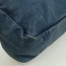 BALENCIAGA The Town Hand Bag Leather 2way Blue 240579 Auth am11151V-18