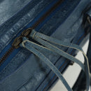 BALENCIAGA The Town Hand Bag Leather 2way Blue 240579 Auth am11151V-20