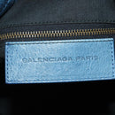 BALENCIAGA The Town Hand Bag Leather 2way Blue 240579 Auth am11151V-22