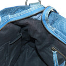 BALENCIAGA The Town Hand Bag Leather 2way Blue 240579 Auth am11151V-23