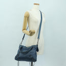 BALENCIAGA The Town Hand Bag Leather 2way Blue 240579 Auth am11151V-27