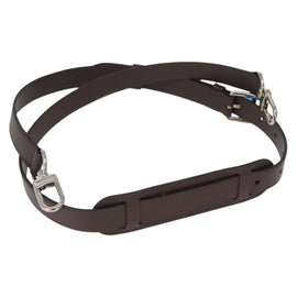 LOUIS VUITTON For Keepall Shoulder Strap Leather 42.1"" Dark Brown Auth am11152