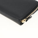 GUCCI Round Long Wallet Leather outlet Black Gold 449397 Auth am11154A-10