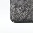 GUCCI Round Long Wallet Leather outlet Black Gold 449397 Auth am11154A-13