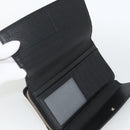 GUCCI Round Long Wallet Leather outlet Black Gold 449397 Auth am11154A-14