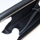 GUCCI Round Long Wallet Leather outlet Black Gold 449397 Auth am11154A-21