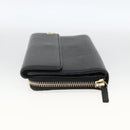 GUCCI Round Long Wallet Leather outlet Black Gold 449397 Auth am11154A-4