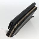 GUCCI Round Long Wallet Leather outlet Black Gold 449397 Auth am11154A-6