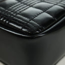 BURBERRY Roller Chain Shoulder Bag Leather Black Silver Auth am11155V-13