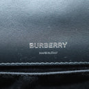 BURBERRY Roller Chain Shoulder Bag Leather Black Silver Auth am11155V-18