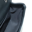 BURBERRY Roller Chain Shoulder Bag Leather Black Silver Auth am11155V-20