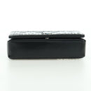 BURBERRY Roller Chain Shoulder Bag Leather Black Silver Auth am11155V-9