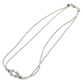 TIFFANY&Co. Double Rope Center Knot Necklace Ag925 Silver Auth am11156SAM - 0