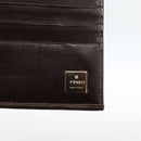 FENDI Zucca Canvas Long Wallet Black Brown Auth am11162A-17