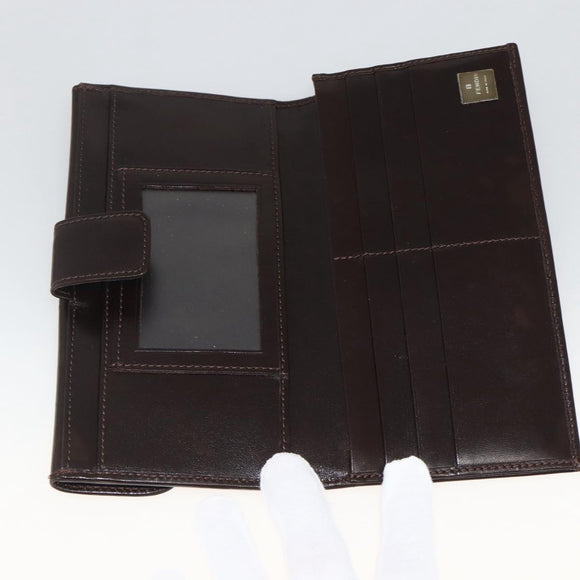 FENDI Zucca Canvas Long Wallet Black Brown Auth am11162A
