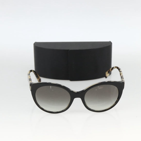 PRADA Leopard Sunglasses Plastic Black Auth am11163A