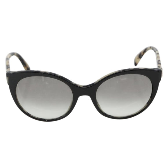 PRADA Leopard Sunglasses Plastic Black Auth am11163A