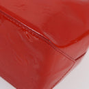 LOUIS VUITTON Monogram Vernis Reade PM Hand Bag Red Rouge M91088 Auth am11167A-14