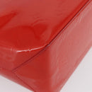 LOUIS VUITTON Monogram Vernis Reade PM Hand Bag Red Rouge M91088 Auth am11167A-15