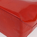 LOUIS VUITTON Monogram Vernis Reade PM Hand Bag Red Rouge M91088 Auth am11167A-16