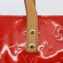 LOUIS VUITTON Monogram Vernis Reade PM Hand Bag Red Rouge M91088 Auth am11167A-17