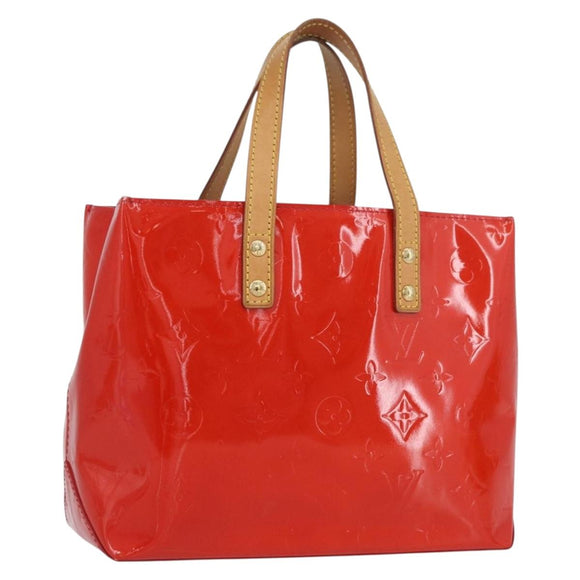 LOUIS VUITTON Monogram Vernis Reade PM Hand Bag Red Rouge M91088 Auth am11167A