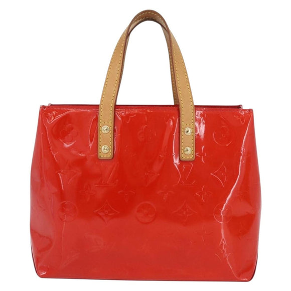 LOUIS VUITTON Monogram Vernis Reade PM Hand Bag Red Rouge M91088 Auth am11167A
