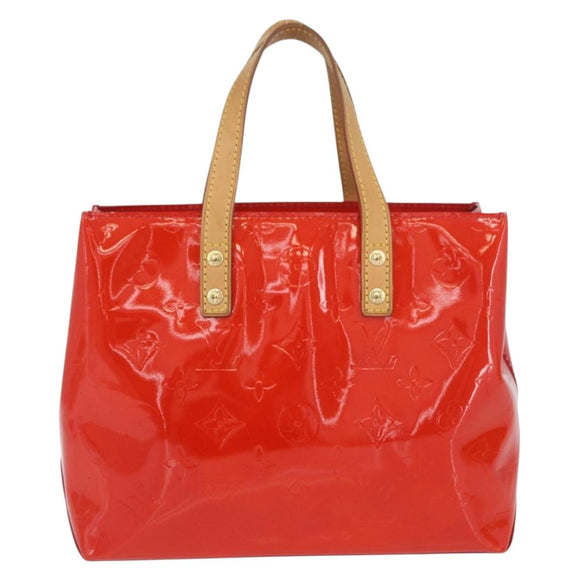 LOUIS VUITTON Monogram Vernis Reade PM Hand Bag Red Rouge M91088 Auth am11167A