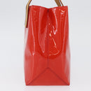 LOUIS VUITTON Monogram Vernis Reade PM Hand Bag Red Rouge M91088 Auth am11167A-3