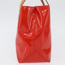 LOUIS VUITTON Monogram Vernis Reade PM Hand Bag Red Rouge M91088 Auth am11167A-4