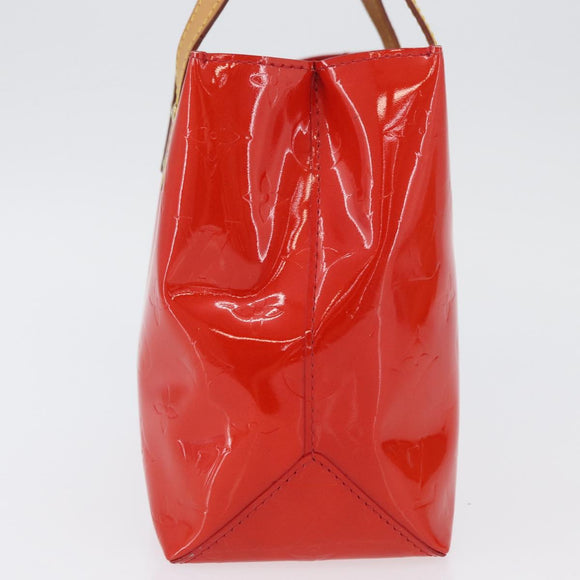 LOUIS VUITTON Monogram Vernis Reade PM Hand Bag Red Rouge M91088 Auth am11167A