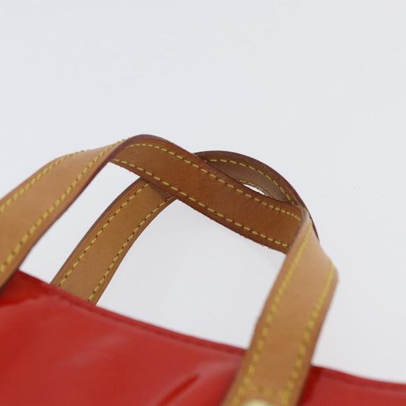 LOUIS VUITTON Monogram Vernis Reade PM Hand Bag Red Rouge M91088 Auth am11167A