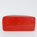 LOUIS VUITTON Monogram Vernis Reade PM Hand Bag Red Rouge M91088 Auth am11167A-5