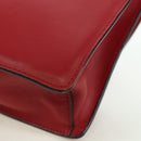 PRADA Electra Studs Chain Shoulder Bag Leather Red Silver Auth am11175V-17