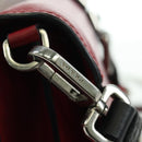 PRADA Electra Studs Chain Shoulder Bag Leather Red Silver Auth am11175V-10
